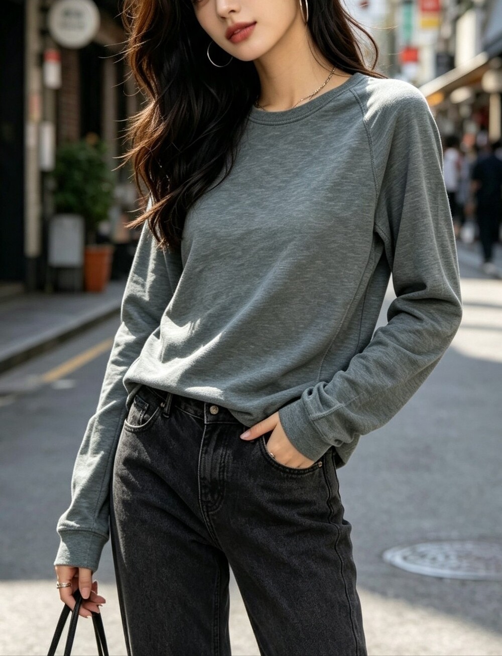 Diesel Women’s Long Sleeve Crewneck Top Y2K Size S